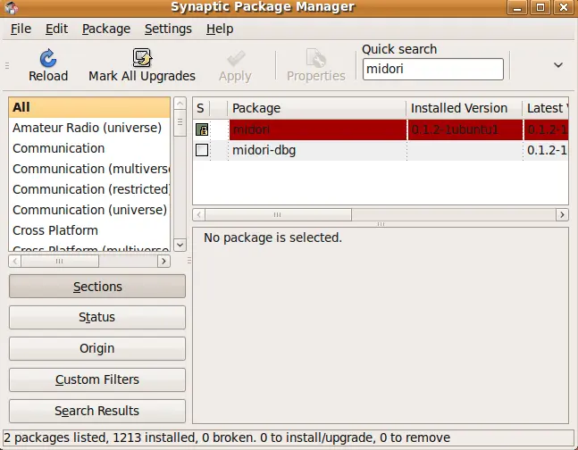 Как заблокировать версию пакета из менеджера пакетов Synaptic