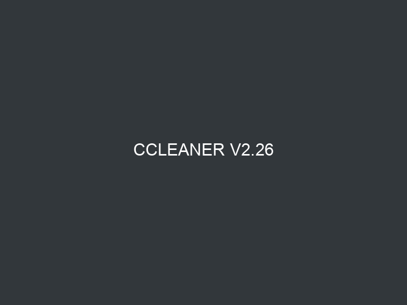 CCleaner v2.26