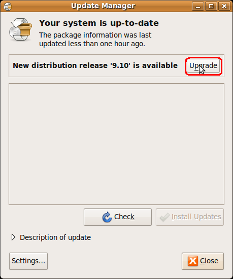 Руководство по обновлению Ubuntu 9.04 (Jaunty) до 9.10 (Karmic) Desktop/Server