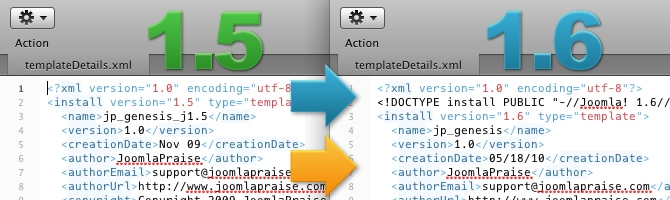 Руководство по изменению шаблонов от Joomla 1.5 к Joomla 1.6. Часть 1