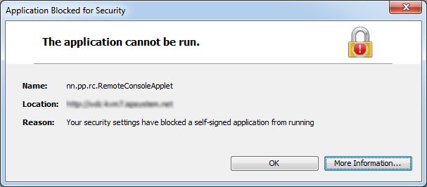 Application Blocked for Security