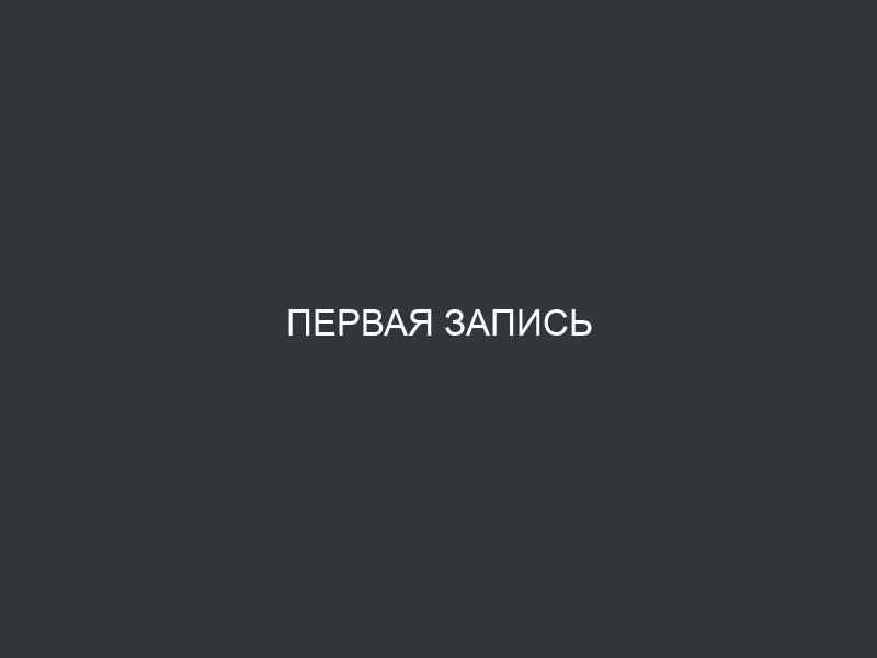 Первая запись