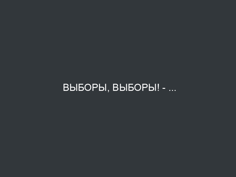 Выборы, выборы! – …