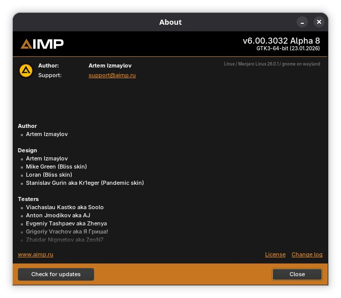 Бета-версия кроссплатформенного AIMP близко-близко :)